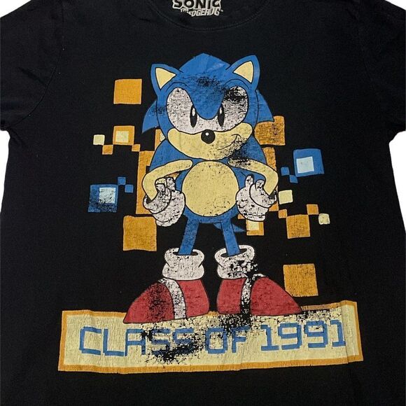 Vintage Rare Collectible Official Sega Sonic Graphic Print Tee - Picture 2 of 2